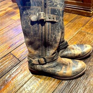 Women's Distressed Leather Boots